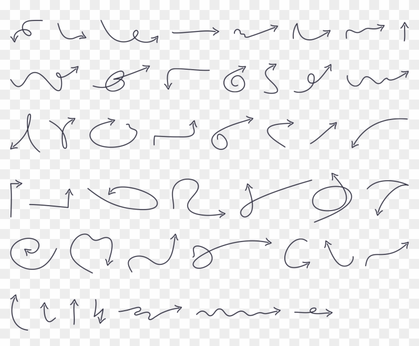Hand Drawn Arrow Elements - Handwriting Arrow Svg, HD Png Download
