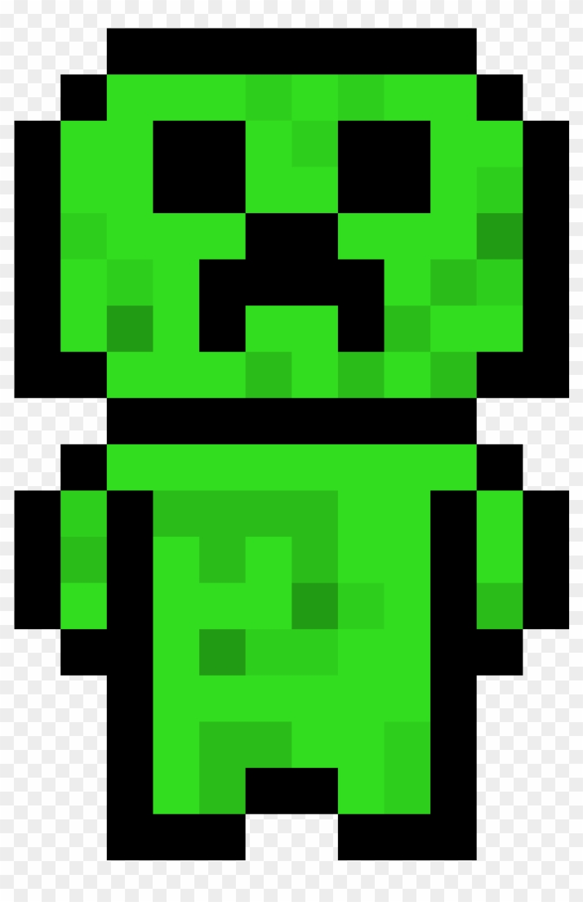 Creeper - Pixel Art Creeper, HD Png Download - 1700x2500(#36125) - PngFind