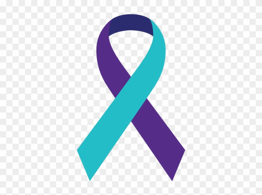 A Blue And Purple Ribbon Represents Suicide Awareness Suicide Prevention Logo Hd Png Download 986x555 38643 Pngfind