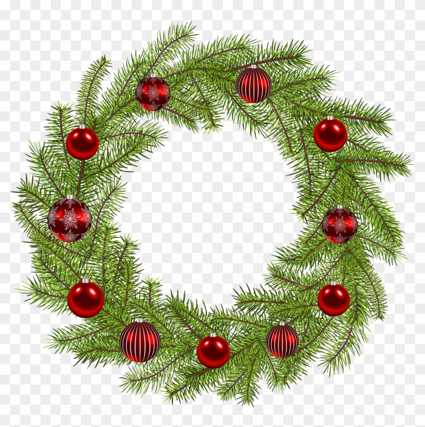 Deco Christmas Wreath Png Clip Art Image - Christmas Wreath Png ...