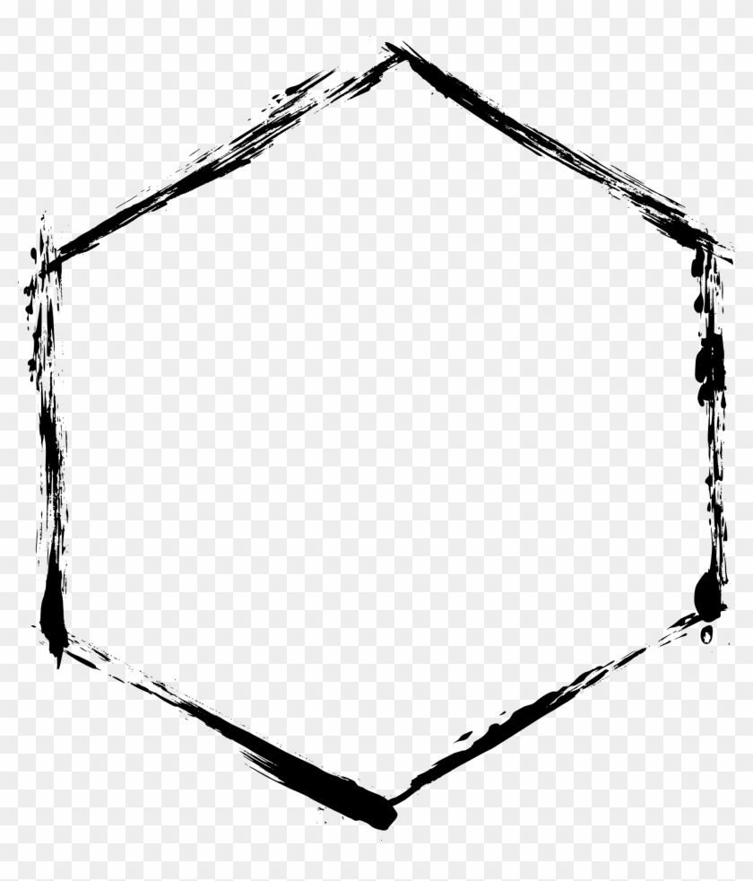 Hexagonal Frame Transparent 4 Grunge Hexagon Frame Png Transparent - Shape Transparent Hexagon Png ...