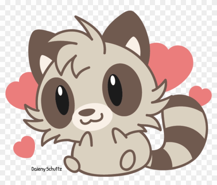 Free Png Download Cute Raccoon Anime Png Images Background - Cute Raccoon Drawing, Transparent