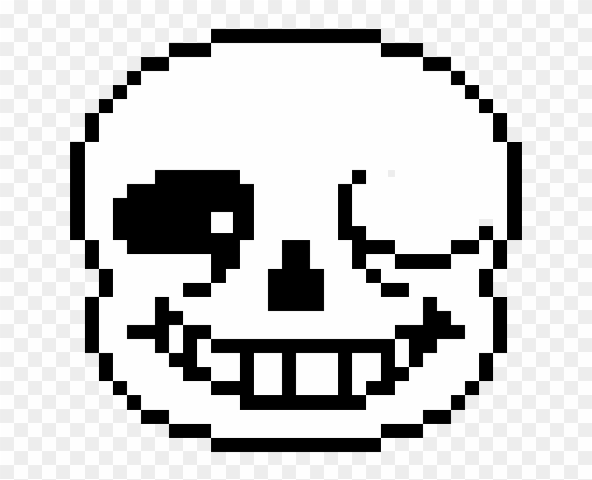 Sans Head - Sans Face Pixel Art, HD Png Download - 700x670(#303518