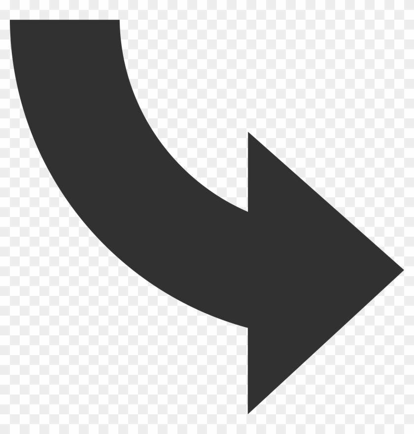 Curved Arrow Down Right Transparent Background Curved Arrow Hd