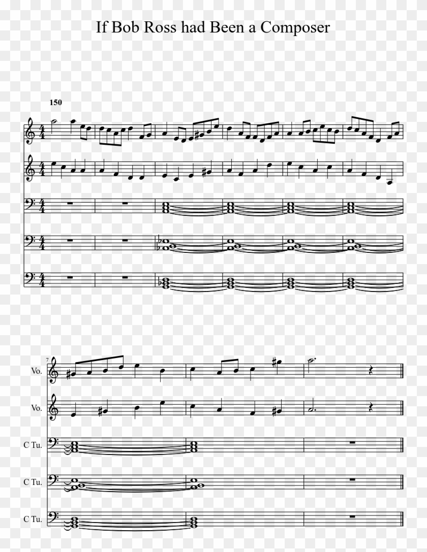 Print Bob Ross Theme Song Sheet Music Hd Png Download 827x1169 305534 Pngfind