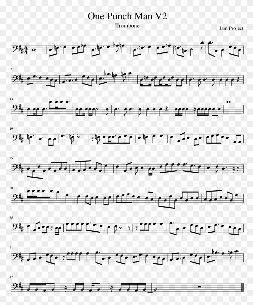 One Punch Man Sis Puella Magica Flute Sheet Music Hd Png Download 850x1100 308879 Pngfind