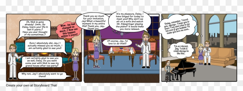 In chapter 8 of The Great Gatsby, what does Gatsby tell Nick about... In chapter 8 of The Great Gatsby, what does Gatsby tell Nick about...