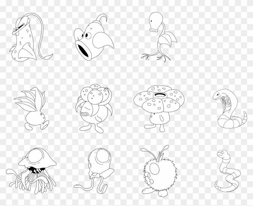 Pokemon Logo Black And White Line Art Hd Png Download 2400x17 Pngfind