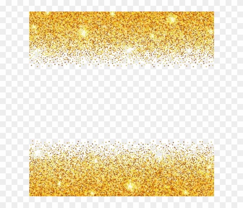 Gold Dust Frame Frames - White Background With Gold Glitter, HD Png