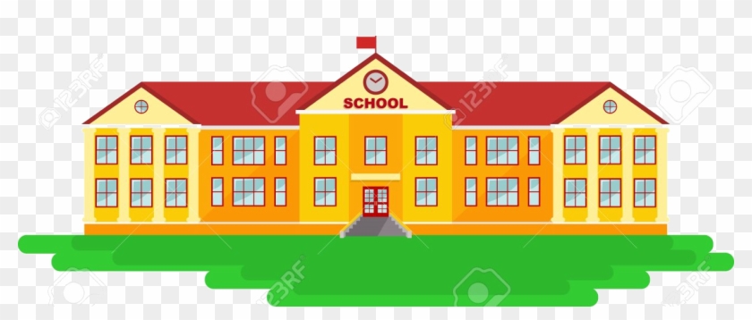 School Building Clipart Explore Pictures Transparent - School Building Background  Clipart, HD Png Download - 1300x493(#3028049) - PngFind