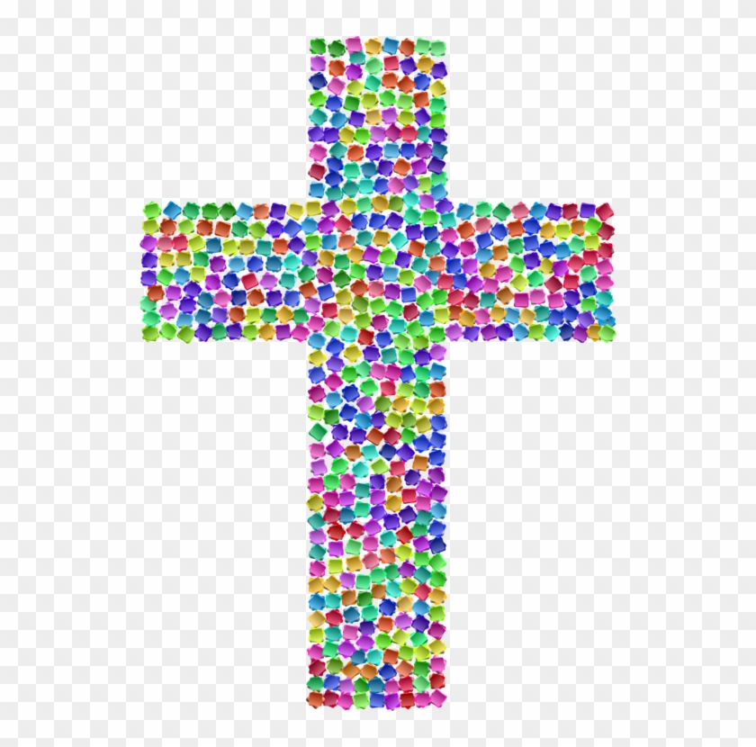 Christian Cross Crucifix Christianity Christian Church - Colorful Cross  Transparent Background, HD Png Download - 530x750(#3032838) - PngFind