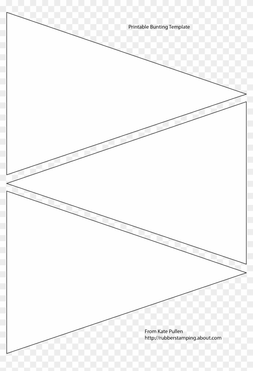 Pennant Banner Template, Flag Template, Printable Banner With Triangle Pennant Banner Template