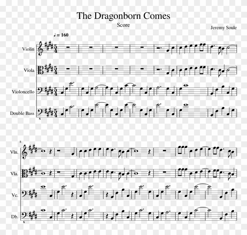 The Dragonborn Comes Sheet Music Composed By Jeremy Mii Theme Song Flute Hd Png Download 850x1100 3070380 Pngfind - roblox piano mii channel theme