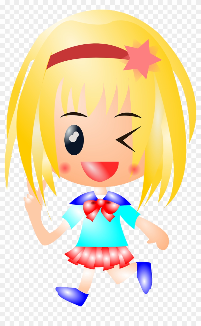 Girl Anime Blonde Cute Child Png Image - April Fool Joke In Hindi,  Transparent Png - 826x1280(#3099190) - PngFind