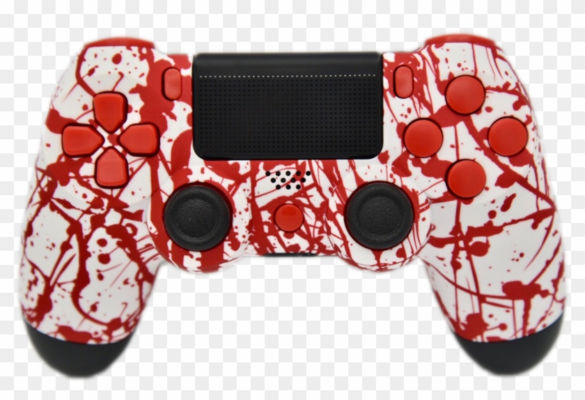 Blood Splatter Ps4 Controller Red And White Ps4 Controller Hd Png Download 1280x853 Pngfind