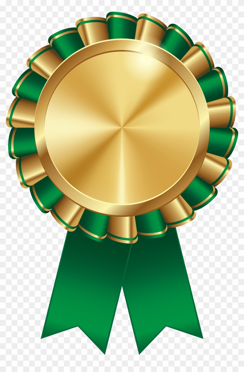 Rosette Ribbon Green Transparent Image Green Ribbon Images