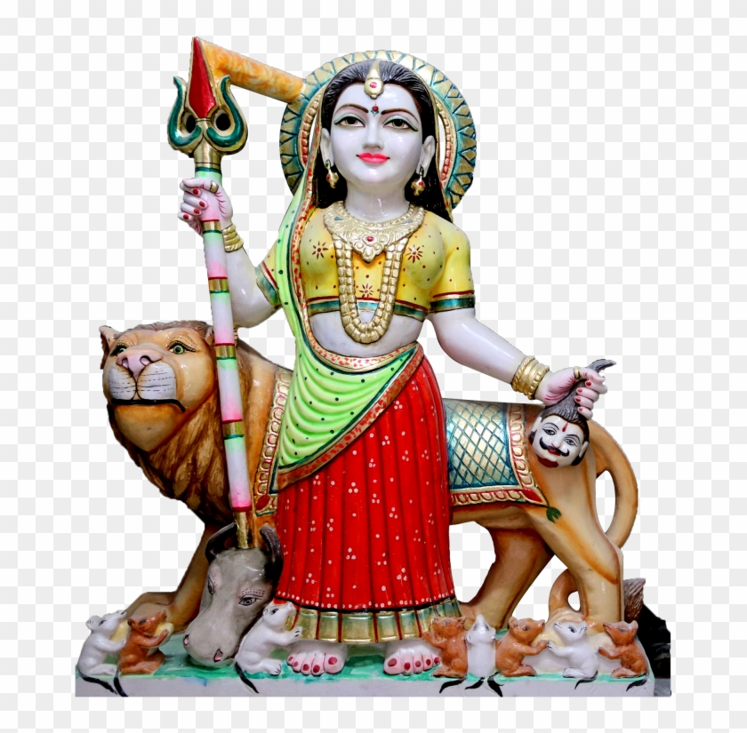 Colorful Marble Statue Of Mata Rani - Mythology, HD Png Download ...