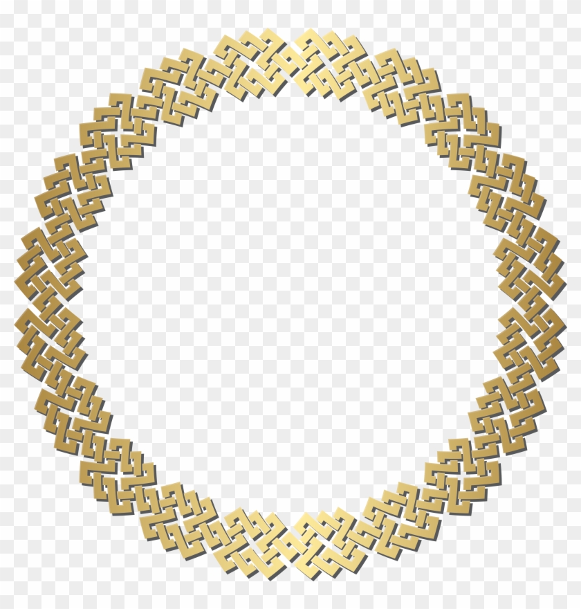 Golden Round Border Frame Transparent Png Clip Art, Png Download ...