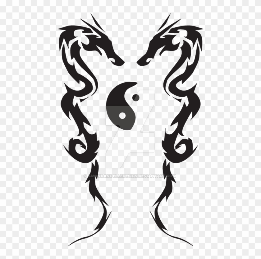 Tribal And Dragon - Tattoo, HD Png Download - 600x776(#3130671) - PngFind