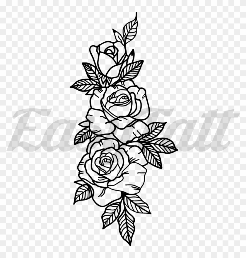 Fake tattoos, Temporary tattoo designs, Rose tattoo design