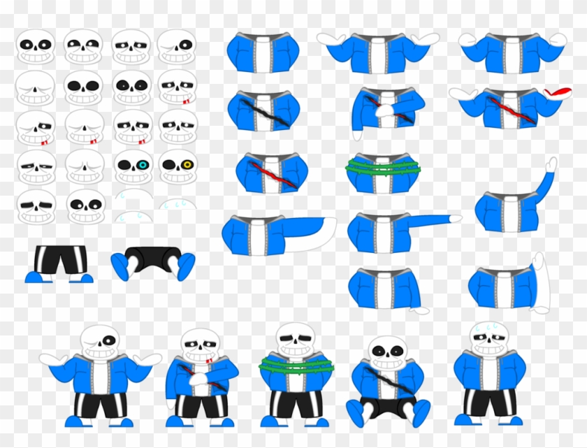 Make Sprite Sheet From Png Sans Undertale Fight Sprites Transparent Png 1024x729 Pngfind