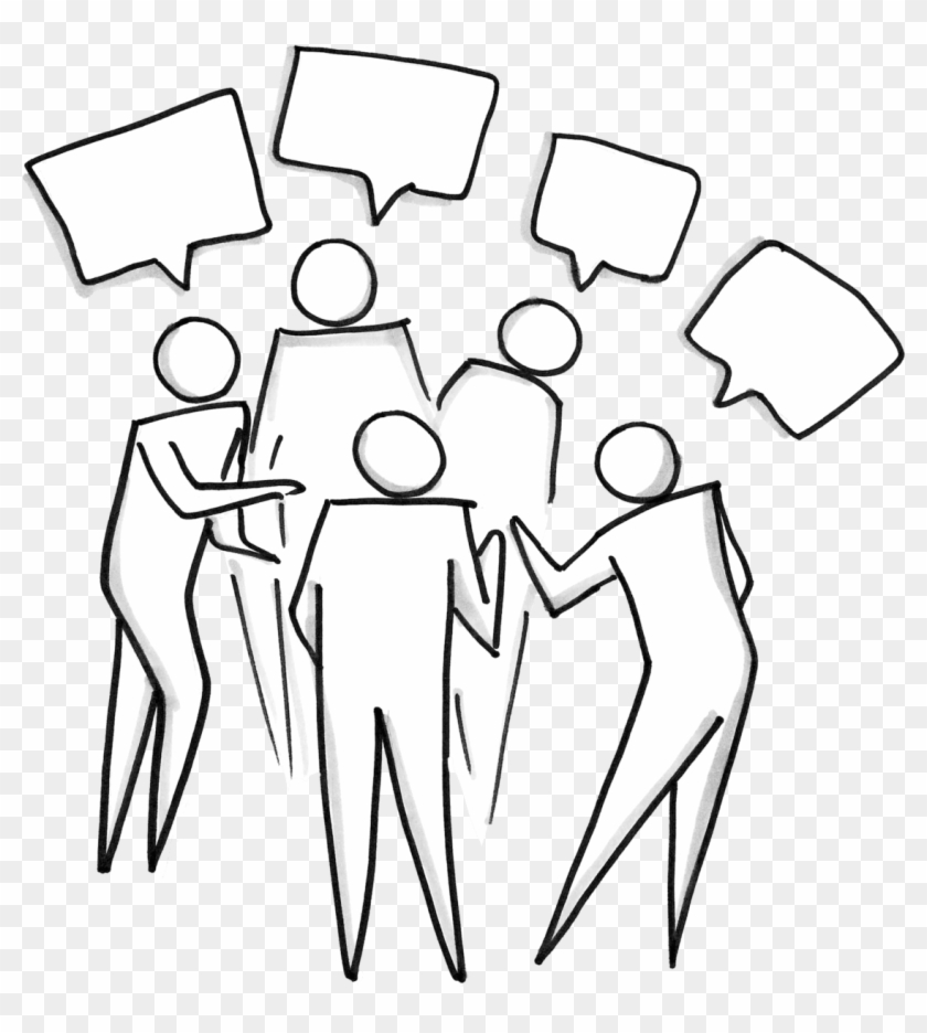 People In A Group Talking - Cartoon, HD Png Download - 1124x1200(#324984) -  PngFind