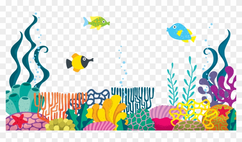 Sea Weed Coral Fish - Sea Coral Cartoon Png, Transparent Png -  800x413(#325982) - PngFind