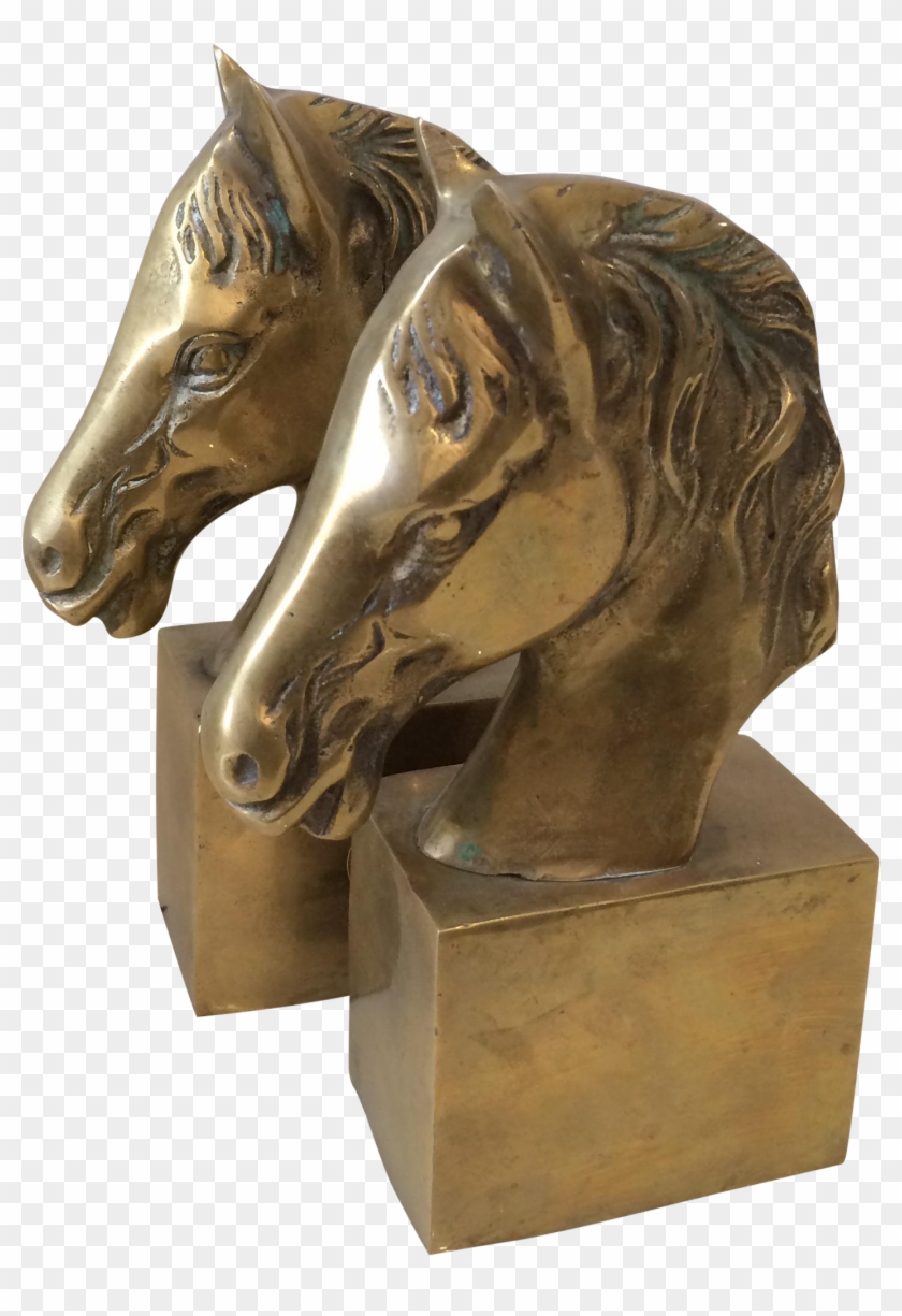 Brass Horse Head Bookends - Bronze Sculpture, HD Png Download(1578x2228) - ...