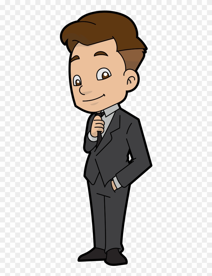 Confident Cartoon Businessman - Transparent Cartoon Businessman, HD Png  Download - 464x1056(#3208592) - PngFind