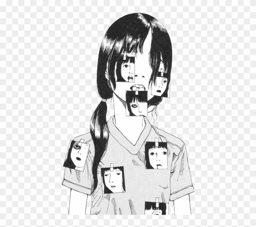 Scared Face Drawing, Japanese Tumblr, Japanese Art, - Shintaro Kago Art, HD  Png Download - 500x677(#3220409) - PngFind