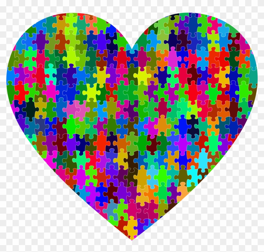 This Free Icons Png Design Of Colorful Puzzle Heart - Rainbow Puzzle ...