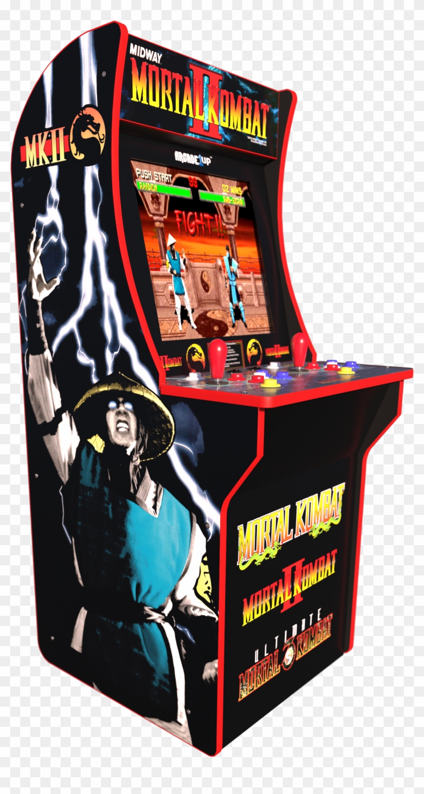 Mortal Kombat 2 Arcade Machine Arcade1up 4ft Mortal Kombat Arcade 1 Up Hd Png Download 19x30 Pngfind