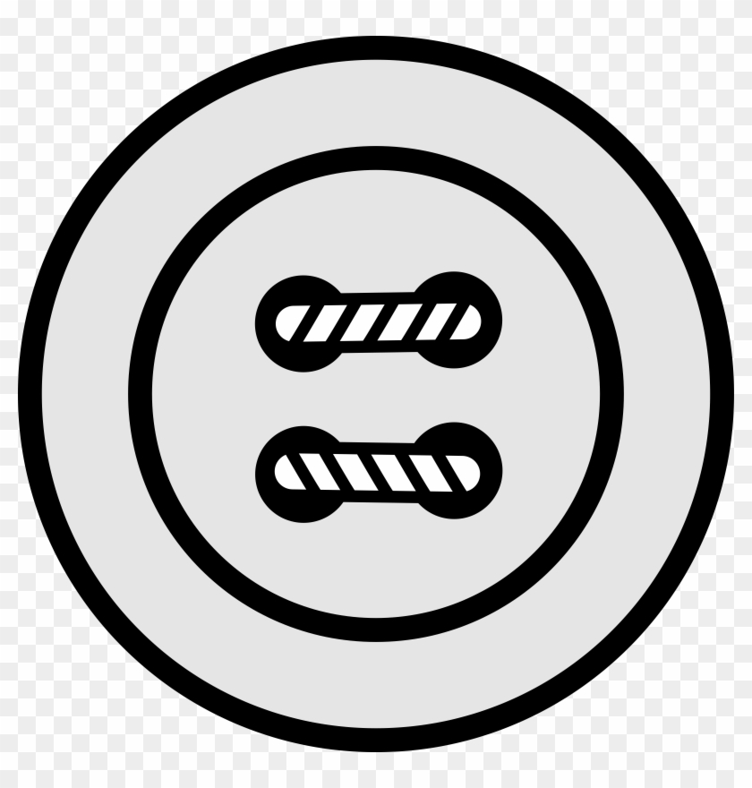 Button Clipart Black And White, HD Png Download - 2400x2400(#3247829