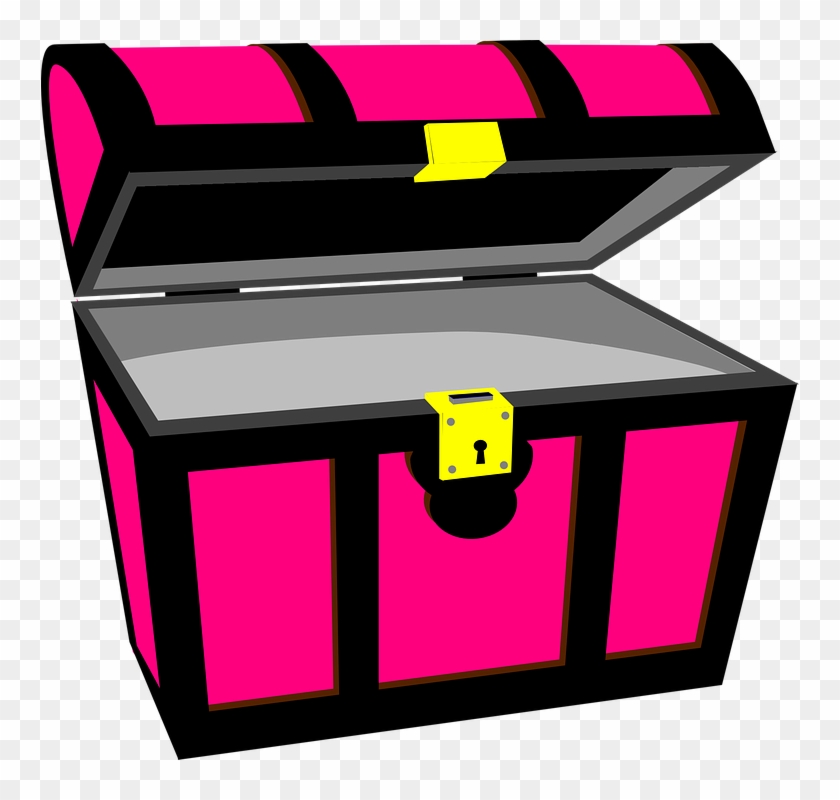 Treasure Chest Graphic - Pink Treasure Chest Clipart, HD Png Download