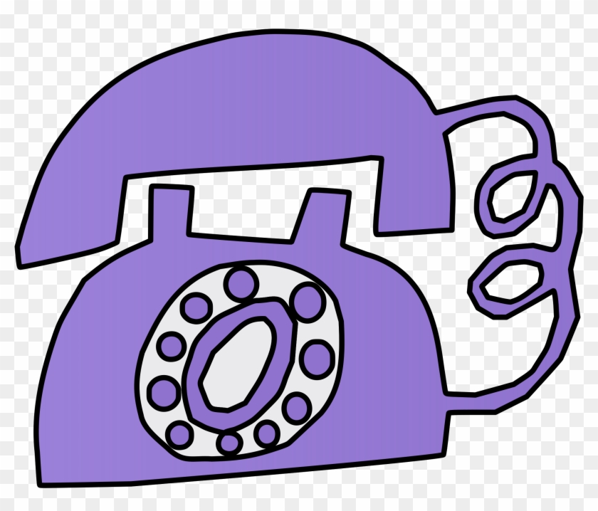 Purple Telephone Clipart Hd Png Download 2137x1727 Pngfind