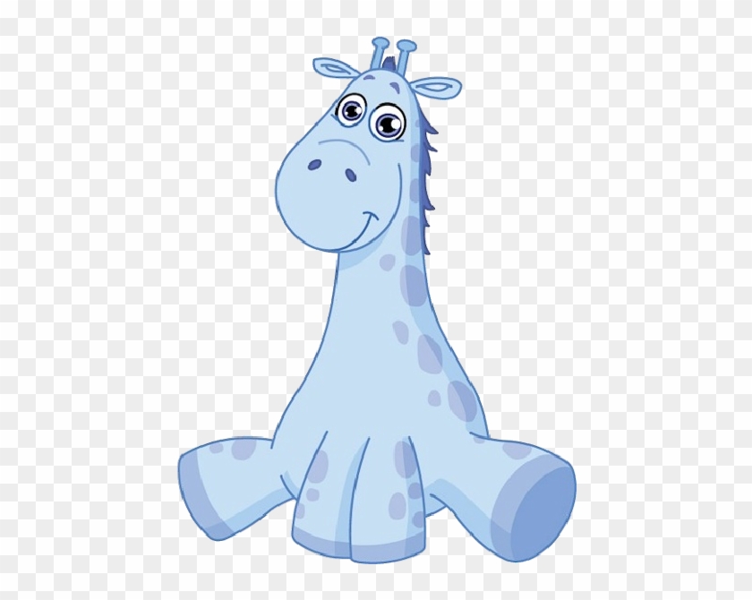 Download Baby Animal Clipart Giraffe Blue Baby Giraffe Cartoon Hd Png Download 600x600 3290063 Pngfind