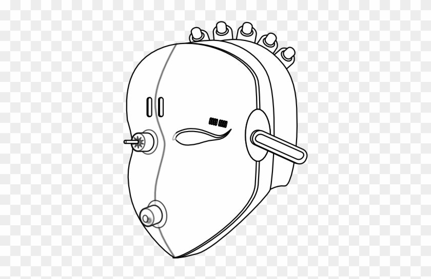 Robot Face Black White Line Kablam 555px Illustrati!   on Hd Png - robot face black white line kablam 555px illustrat!   ion hd png download