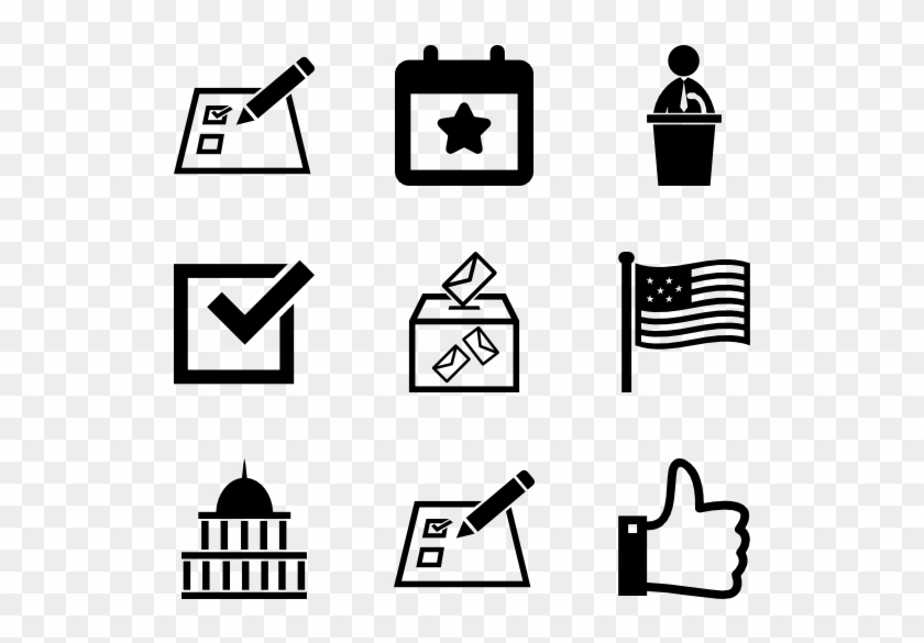 Election Icons - Political Icons, HD Png Download - 600x564(#333571 ...