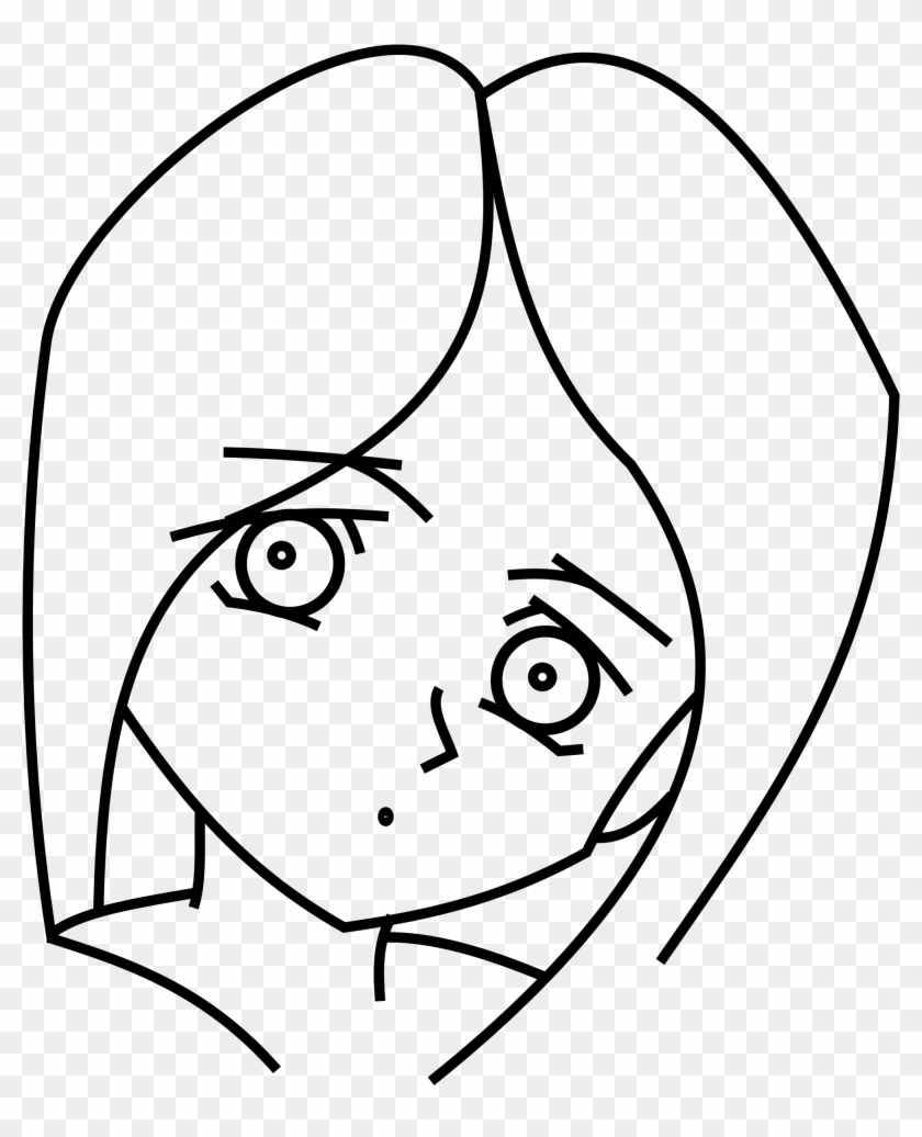Big Image Cartoon Girls Face Outline Hd Png Download 24x2400 Pngfind