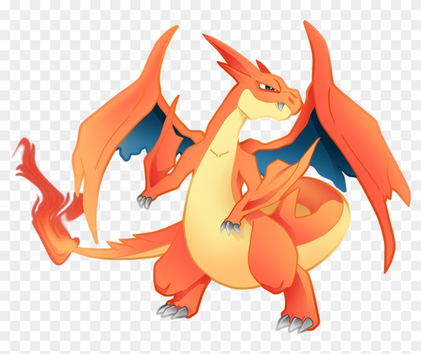 Pokemon Mega Charizard Y Is A Fictional Character Of - Cartoon, HD Png  Download - 800x626(#338160) - PngFind