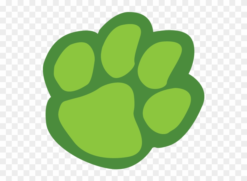 Download Wildcat Clipart Wolf Claw - Green Paw Print Clipart, HD ...