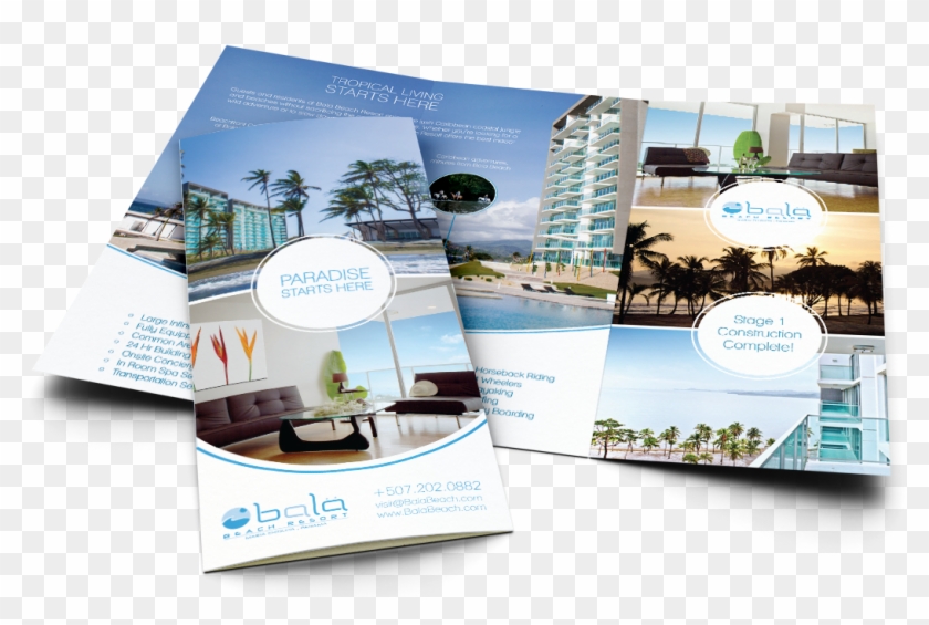 Bala Beach Resort Trifold Brochure Design - Brochure Design Beach, HD ...
