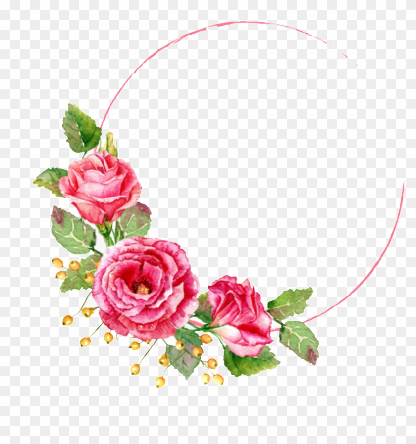 Romántico Pintado De Rosas Rojas Con Decoraciones - Png Pink Rose Corner, Transparent Png - 854x872(#3320995) - PngFind