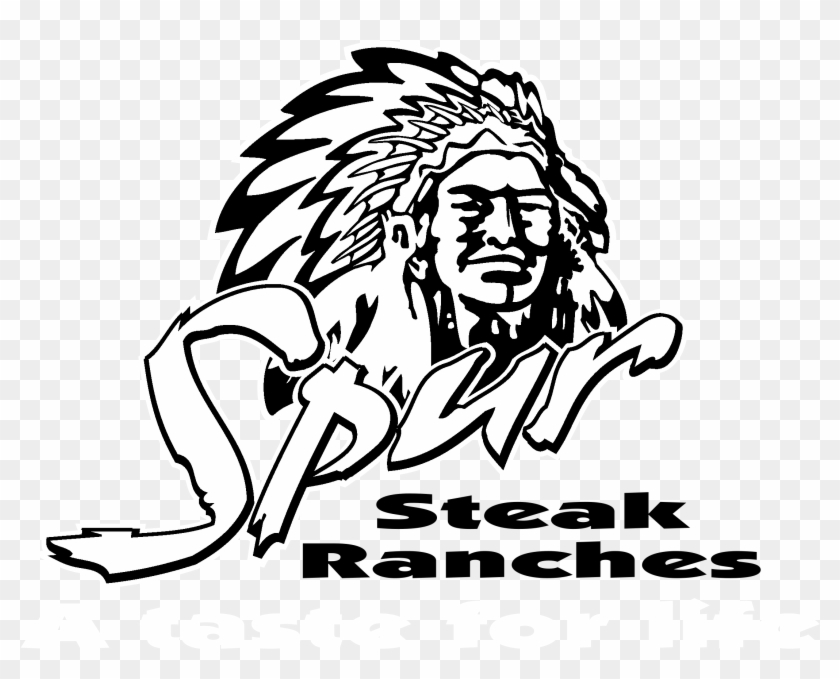 Spur Ranch Outline Spur Logo Black And White - Spur Steak Ranches Logo, HD Png Download ...