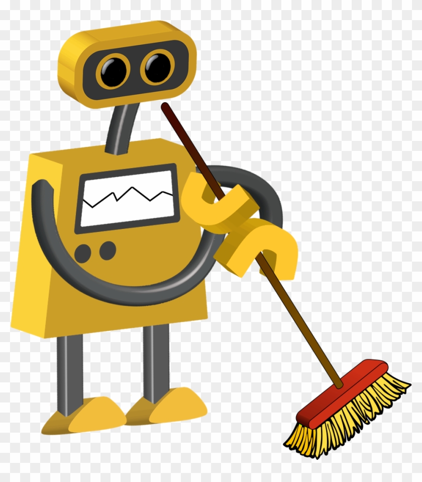 Janitor Robot Robots Sweep The Floor Hd Png Download 958x1046
