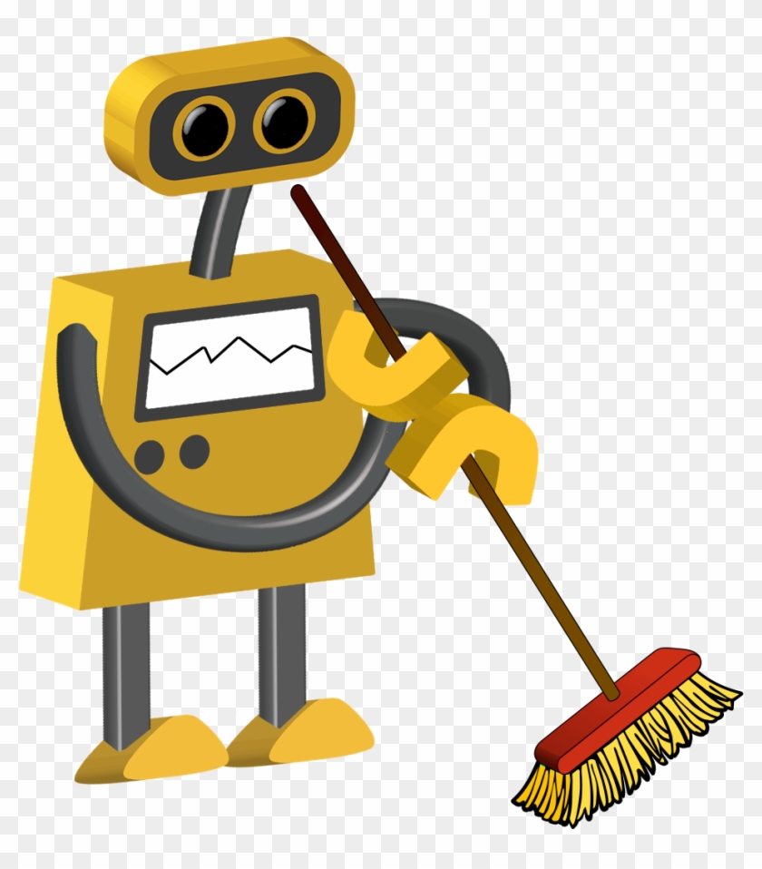 Janitor Robot Robots Sweep The Floor Hd Png Download 958x1046