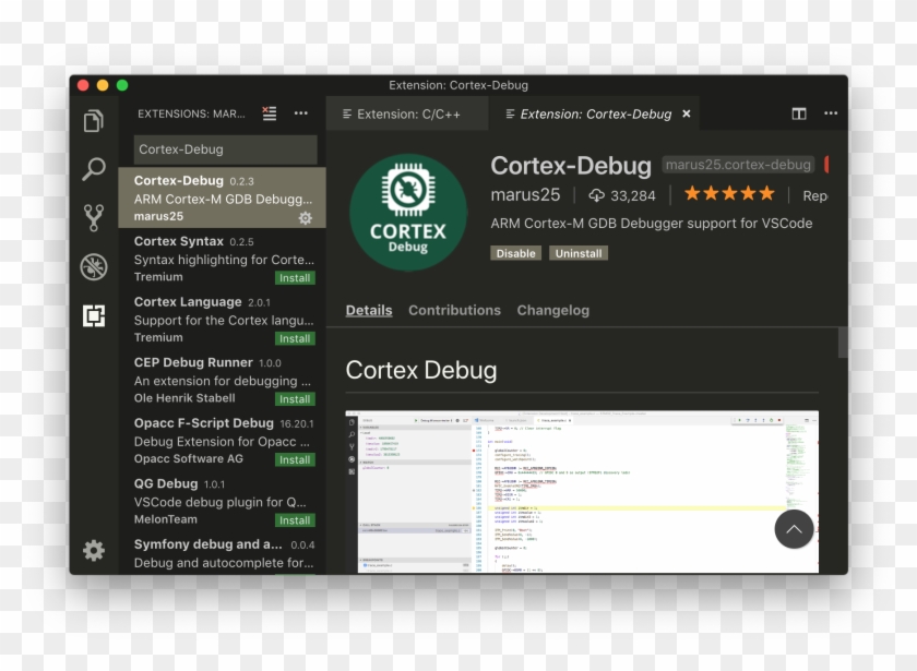 Cortex-debug Extension - Mxchip Iot Devkit, HD Png Download - 1814x1248 ...