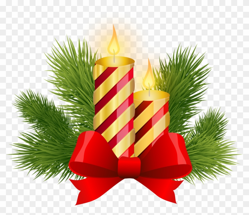 Christmas Candles Decor Png Clip Art Image Christmas Candle