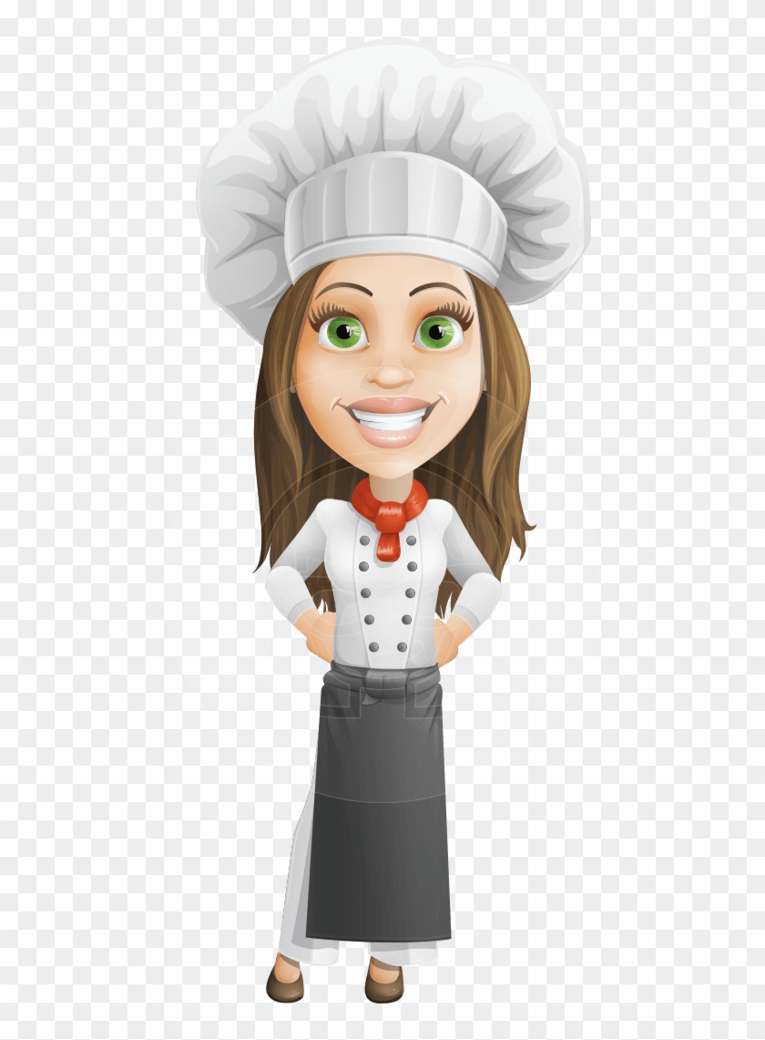 Cook Woman Cartoon Vector Character Aka Monique Voilà - Woman Chef