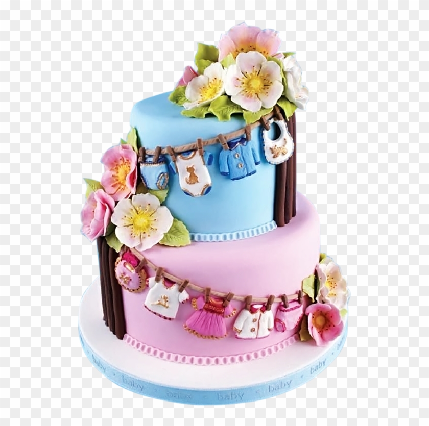 Clothes Line Cake For Girl Or Boy Hanging Baby Clothes Baby Shower